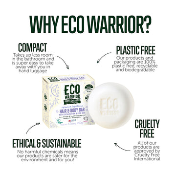 Eco Warrior Baby & Child Edit Relaxing Bedtime Hair & Body Bar 50g