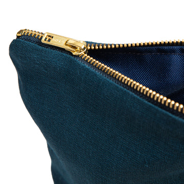 Eco Warrior Navy Linen Toiletry Bag