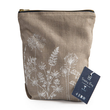 Artisan Natural Linen Toiletry Bag