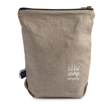 Artisan Natural Linen Toiletry Bag