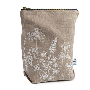 Artisan Natural Linen Toiletry Bag
