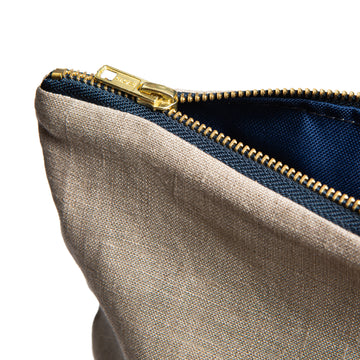Artisan Natural Linen Toiletry Bag