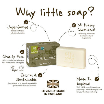 Unperfumed Pure Olive Soap Bar for Sensitive Skin 100g