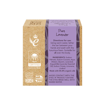 Organic Lavender Travel Size Mini Soap 50g