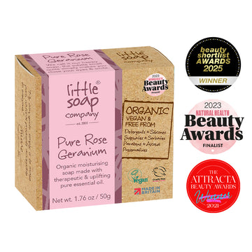 Organic Rose Geranium Travel Size Mini Soap 50g