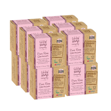 Organic Rose Geranium Travel Size Mini Soap 50g - Case of 12