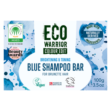 Eco Warrior Blue Shampoo Bar For Brunettes 100g
